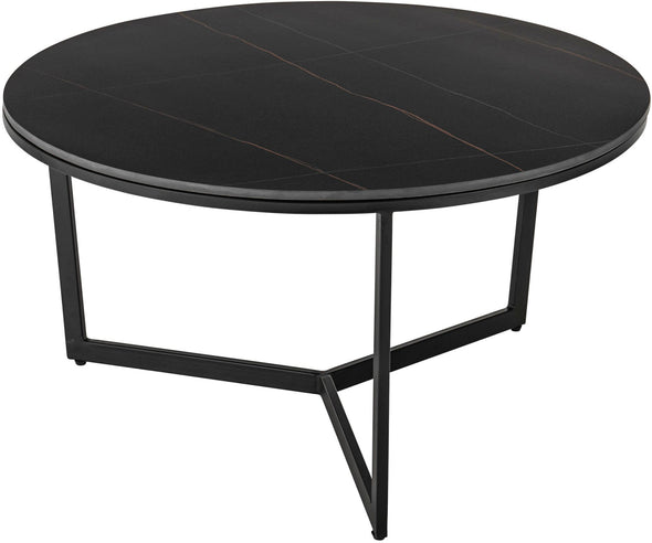 Masuta de cafea Harper cu blat ceramic si baza metalica 90 cm - LunaHome.ro