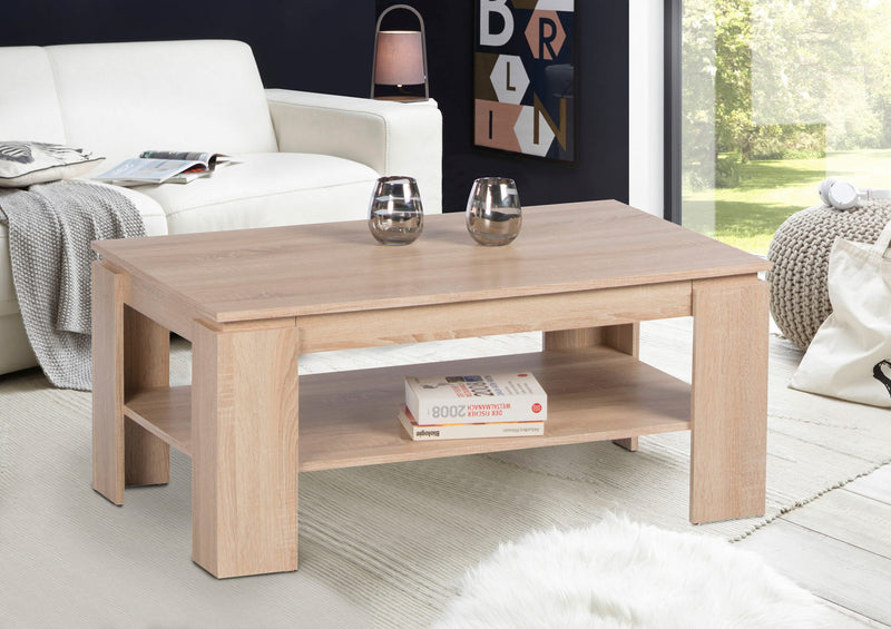 Masuta de cafea Harrison cu raft si sertar culoare Sonoma 100 cm - LunaHome.ro