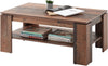 Masuta de cafea Harrison cu raft si sertar maro inchis 100 cm - LunaHome.ro