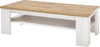 Masuta de cafea Orlando cu aspect de lemn alb, 130 cm - LunaHome.ro