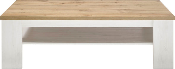 Masuta de cafea Orlando cu aspect de lemn alb, 130 cm - LunaHome.ro