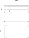 Masuta de cafea Orlando cu aspect de lemn alb, 130 cm - LunaHome.ro
