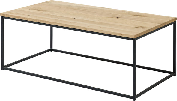 Măsută de cafea Thor cu blat din lemn de stejar si cadru metalic 110 cm - LunaHome.ro