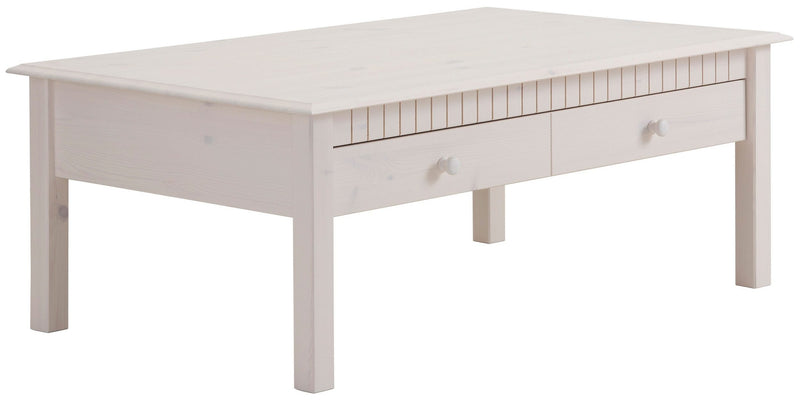 Masuta de cafea »Lisa«, din lemn masiv alb rustic latime 110 cm - LunaHome.ro