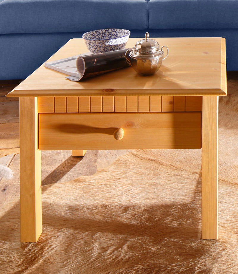 Masuta de cafea »Lisa«, din lemn masiv natur latime 60x60 cm - LunaHome.ro