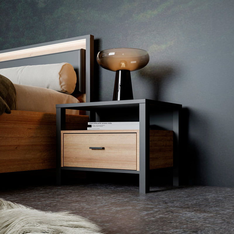 Noptieră HighRock cu design industrial 55x49 cm - LunaHome.ro