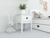 Noptieră Luttenhutt Bee din lemn de pin si Mdf alb 43 cm - LunaHome.ro