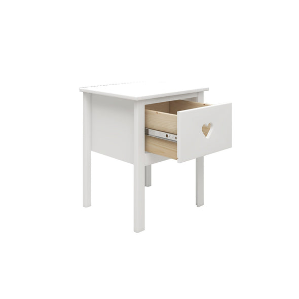 Noptieră Luttenhutt Bee din lemn de pin si Mdf alb 43 cm - LunaHome.ro
