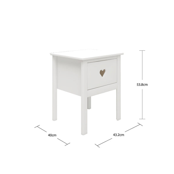 Noptieră Luttenhutt Bee din lemn de pin si Mdf alb 43 cm - LunaHome.ro