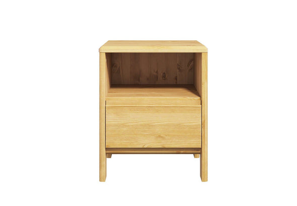 Noptiera Luven din lemn de pin natur 44 cm lățime - LunaHome.ro