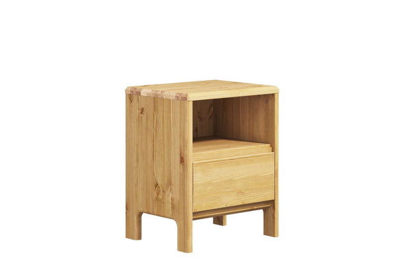 Noptiera Luven din lemn de pin natur 44 cm lățime - LunaHome.ro