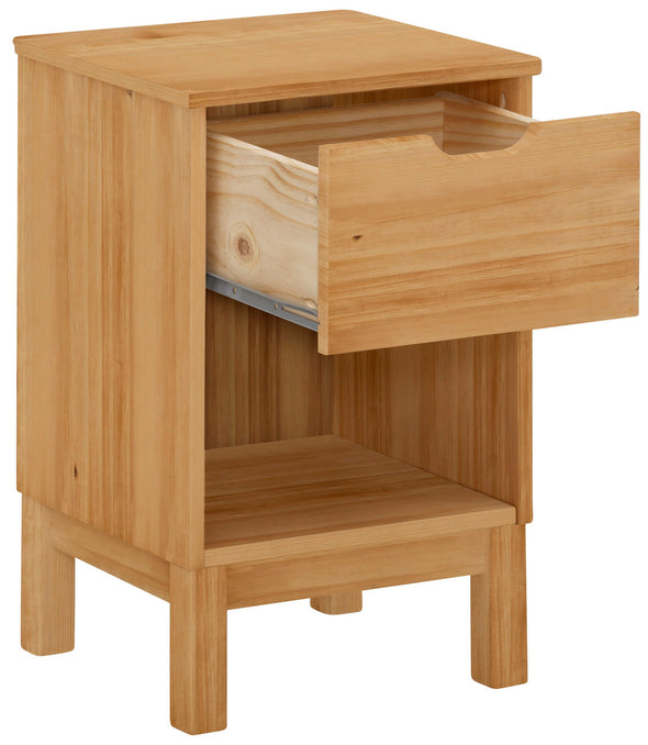 Noptiera Post din lemn de pin natur, 38 cm latime - LunaHome.ro