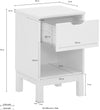 Noptiera Post din lemn de pin natur, 38 cm latime - LunaHome.ro