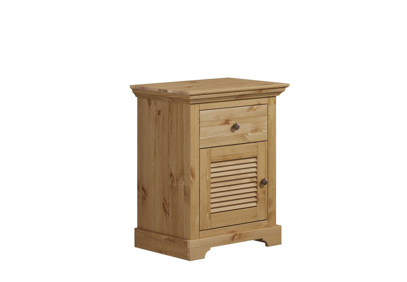 Noptiera Rauna din lemn de pin natur 56 cm lățime - LunaHome.ro