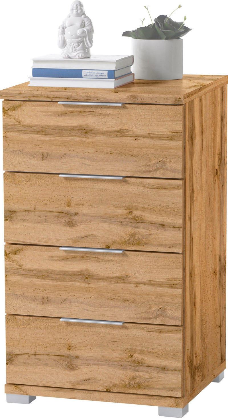 Noptiera cu 4 sertare culoare stejar salbatic, 46x42 cm - LunaHome.ro