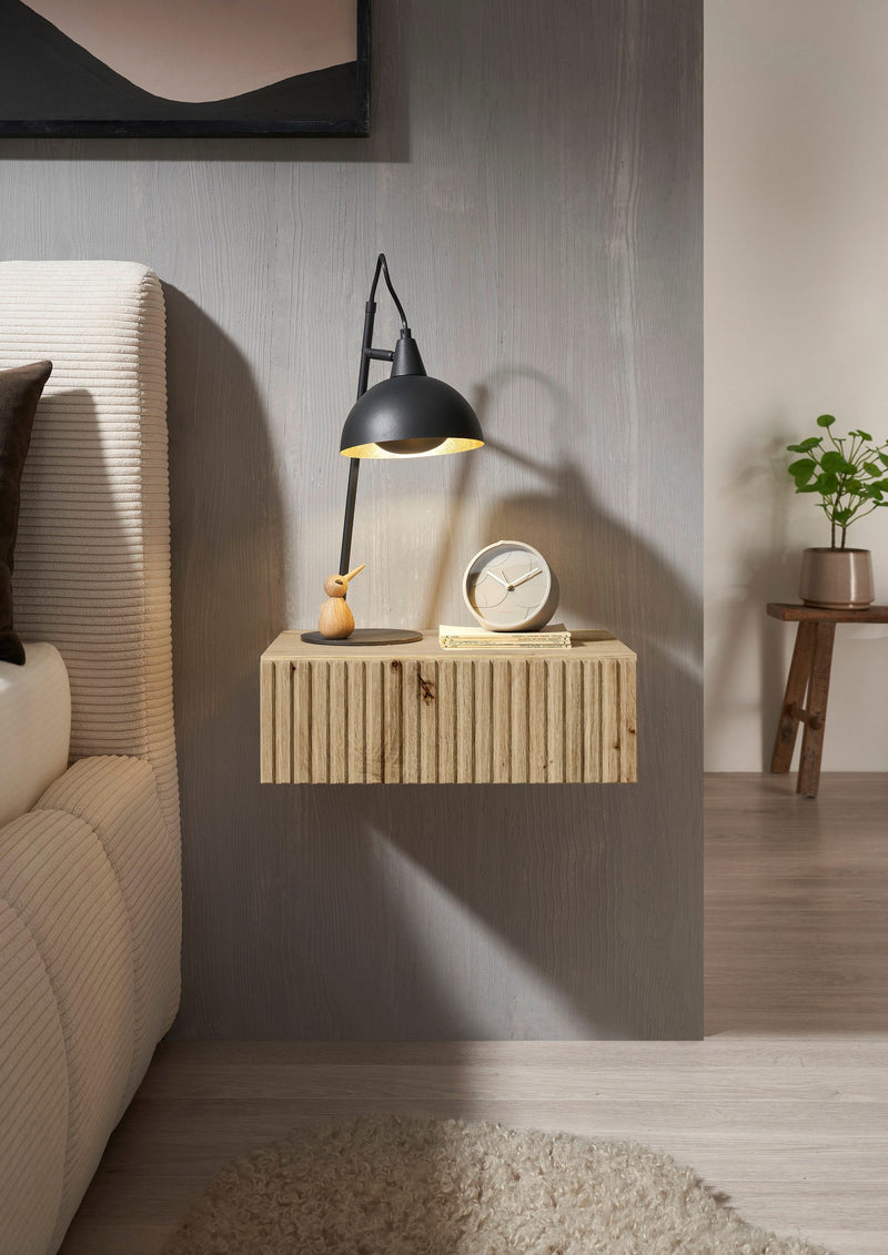 Noptiera suspendata Taboni cu 1 sertar culoare stejar 42 cm - LunaHome.ro