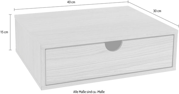 Noptiera suspendata Woodman din furnir de stejar 40 cm - LunaHome.ro