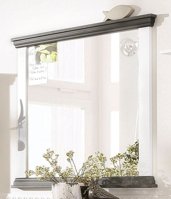 Oglinda Basilico cu rama din lemn de pin 86x84 cm - LunaHome.ro