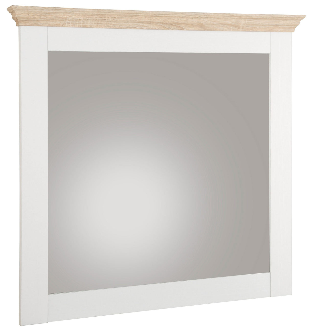 Oglindă Binz cu ramă decorativă cu aspect de lemn, 75x70 cm - LunaHome.ro