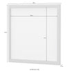 Oglinda Evergreen cu rama din Mdf alb 98x82 cm