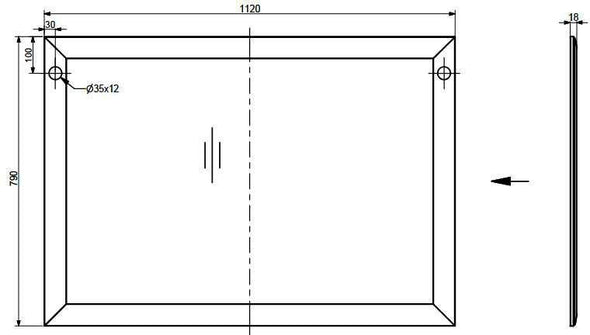 Oglinda Royal cu design exclusivist, aspect de lemn, 112x79 cm - LunaHome.ro