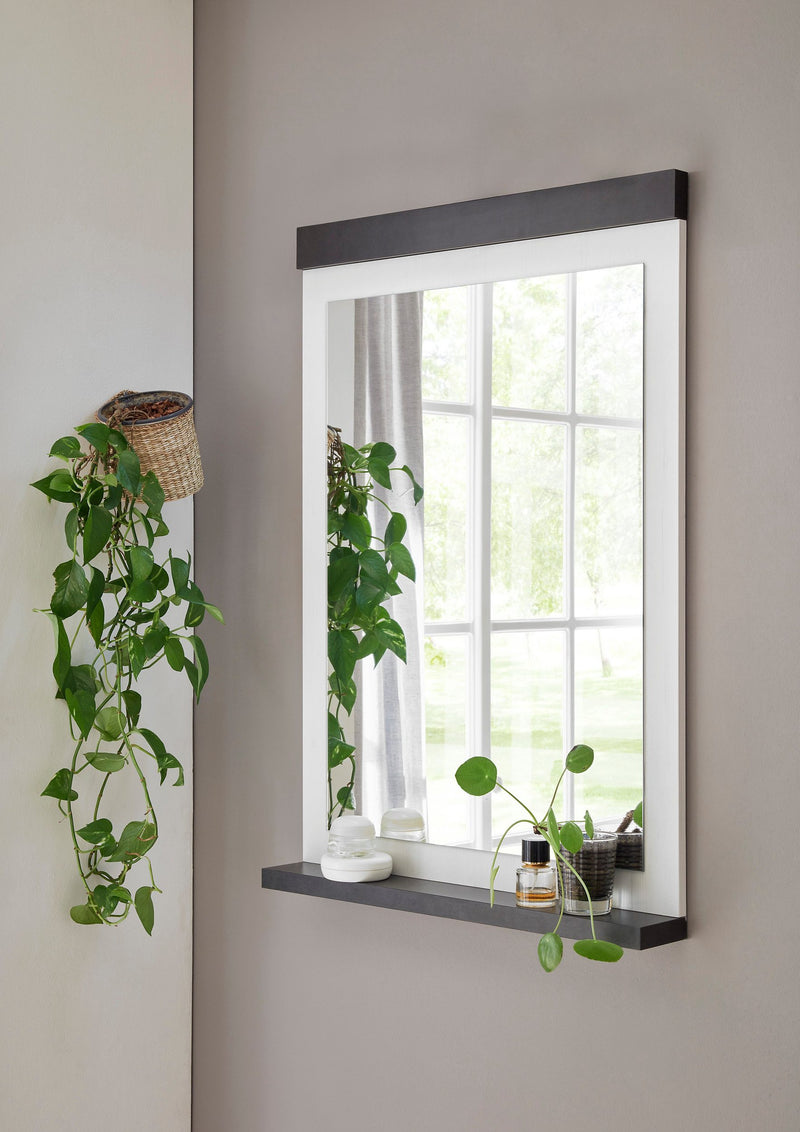 Oglinda Sherwood cu aspect de lemn, design modern, 55x95 cm - LunaHome.ro