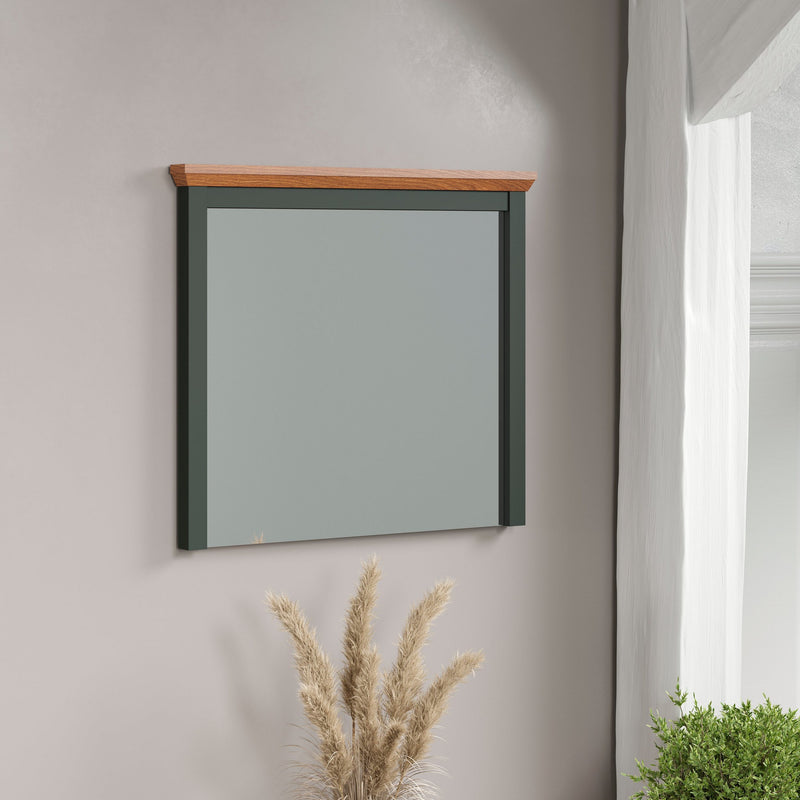 Oglinda Viena cu design atipic rama verde 77x68 cm - LunaHome.ro
