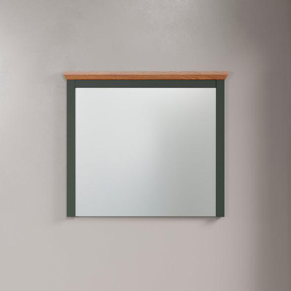 Oglinda Viena cu design atipic rama verde 77x68 cm