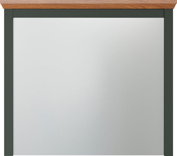 Oglinda Viena cu design atipic rama verde 77x68 cm