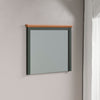 Oglinda Viena cu design atipic rama verde 77x68 cm
