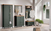Oglinda Viena cu design atipic rama verde 77x68 cm