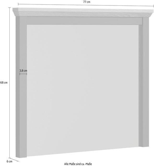 Oglinda Viena cu design atipic rama verde 77x68 cm