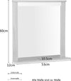 Oglinda de baie Falun cu poliță 60x53 cm - LunaHome.ro
