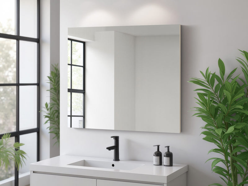 Oglinda de baie Florence pe baza bej 80x60 cm - LunaHome.ro