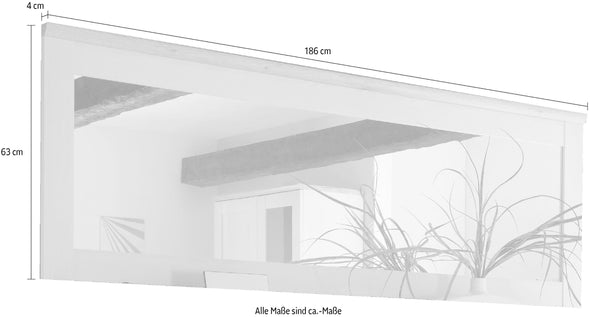 Oglinda orizontala de hol Romance cu rama in 2 culori 186 cm - LunaHome.ro