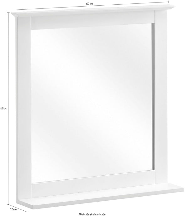 Oglindă pentru baie Quickset cu raft 60 cm lățime - LunaHome.ro