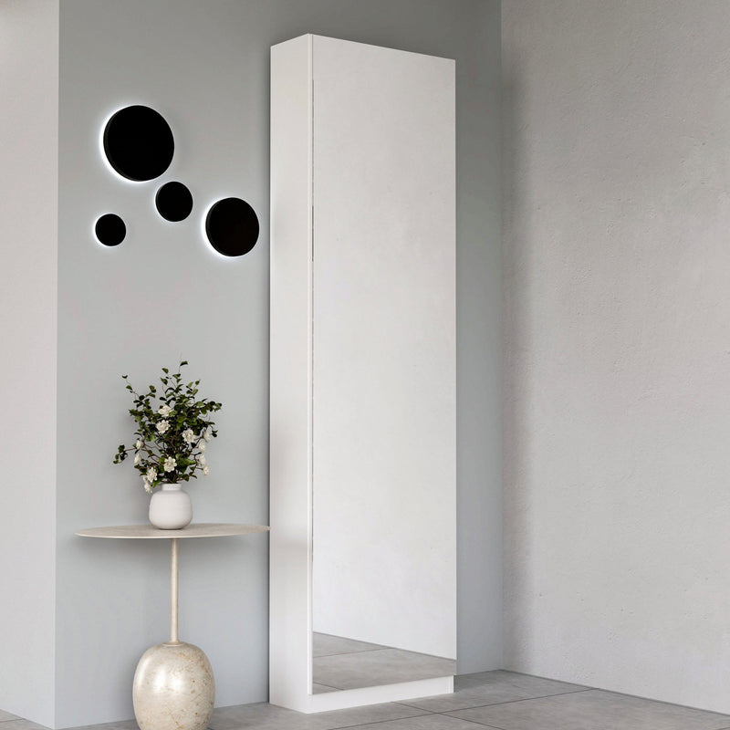 Pantofar Calma Forte cu design minimalist, ușă cu oglindă 50 cm lățime - LunaHome.ro