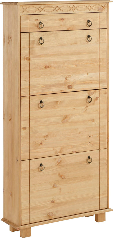 Pantofar Indra din lemn de pin natur cu 3 clape 70 cm