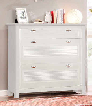 Pantofar Rauna din lemn de pin alb cu 2 clape 120 cm