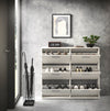 Pantofar Sam alb cu 6 clapete design modern, 116 cm lățime - LunaHome.ro