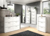 Pantofar Sam alb cu 6 clapete design modern, 116 cm lățime - LunaHome.ro