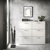 Pantofar Sam alb cu 6 clapete design modern, 116 cm lățime - LunaHome.ro