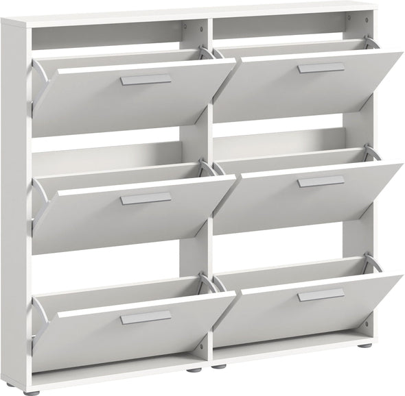 Pantofar Sam alb cu 6 clapete design modern, 116 cm lățime - LunaHome.ro