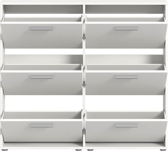 Pantofar Sam alb cu 6 clapete design modern, 116 cm lățime - LunaHome.ro