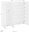 Pantofar Tozzi alb lucios cu 3 usi, 110 cm latime - LunaHome.ro