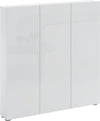 Pantofar Tozzi alb lucios cu 3 usi, 110 cm latime - LunaHome.ro