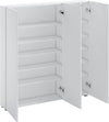 Pantofar Tozzi alb lucios cu 3 usi, 110 cm latime - LunaHome.ro