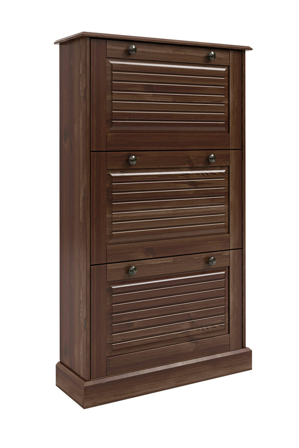 Pantofar Liotta cu 3 clape din lemn de pin maro 75 cm - LunaHome.ro