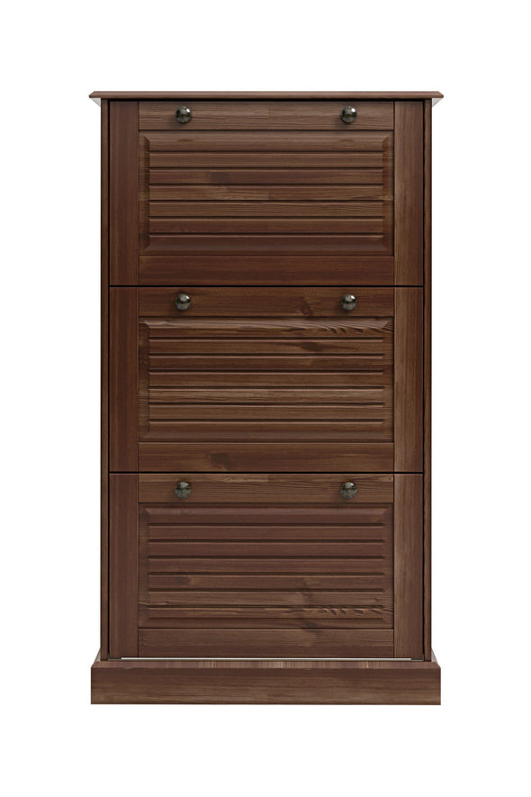 Pantofar Liotta cu 3 clape din lemn de pin maro 75 cm - LunaHome.ro