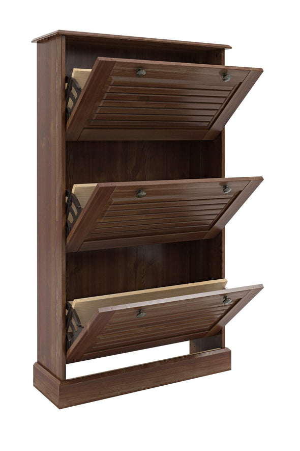 Pantofar Liotta cu 3 clape din lemn de pin maro 75 cm - LunaHome.ro